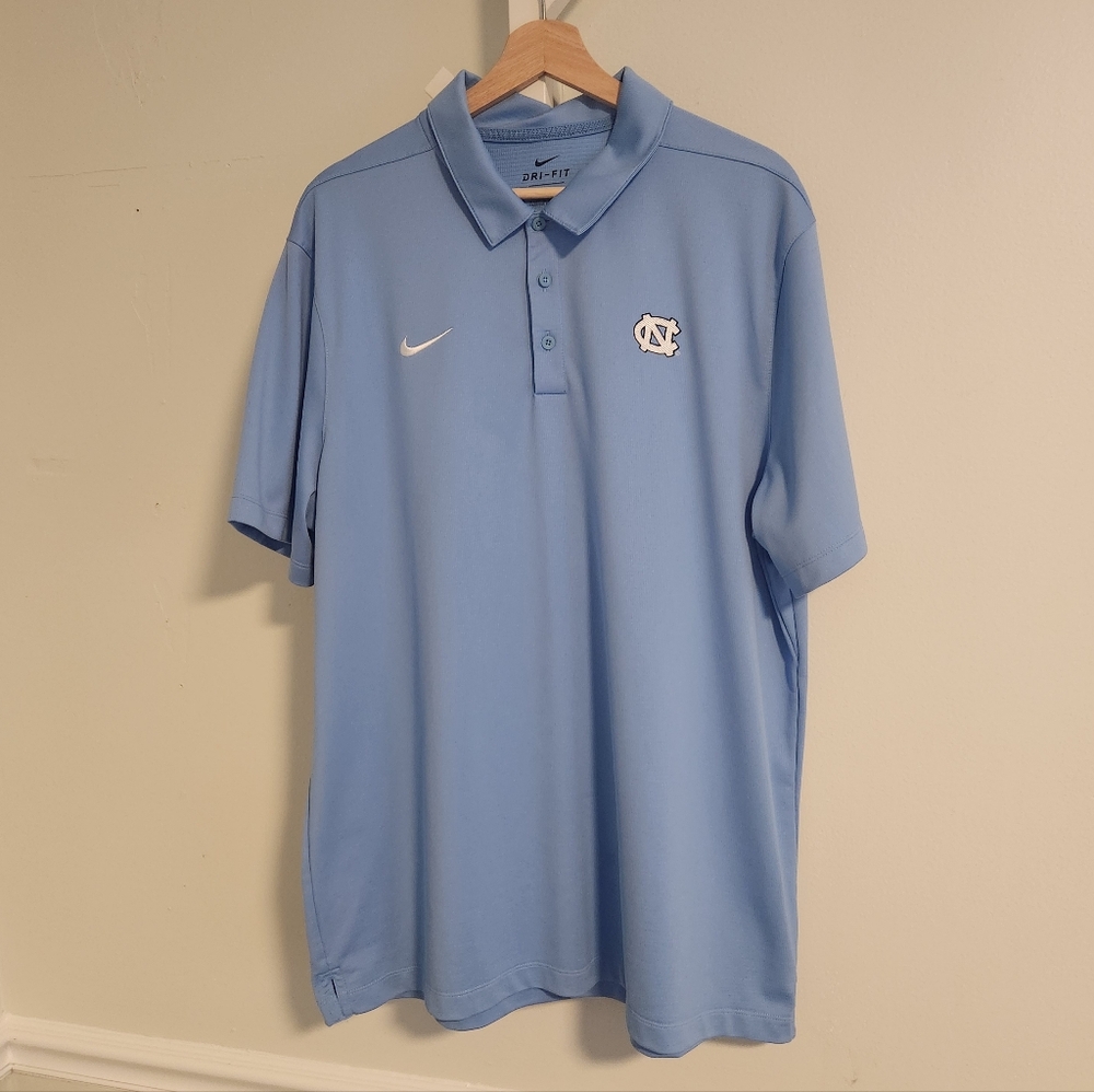 Nike Dri-FIT UNC Tar Heels Polo Golf Shirt XL - Carolina Blue University Of Nc - Picture 2 of 8